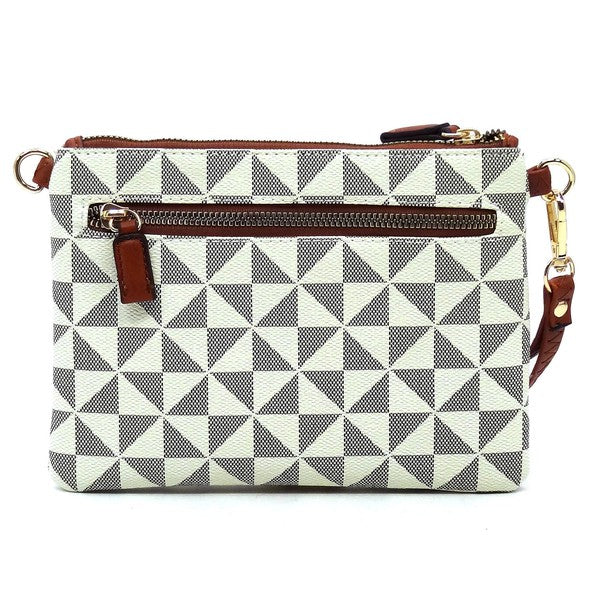 Monogram Multi Zip Clutch Crossbody Bag Wristlet