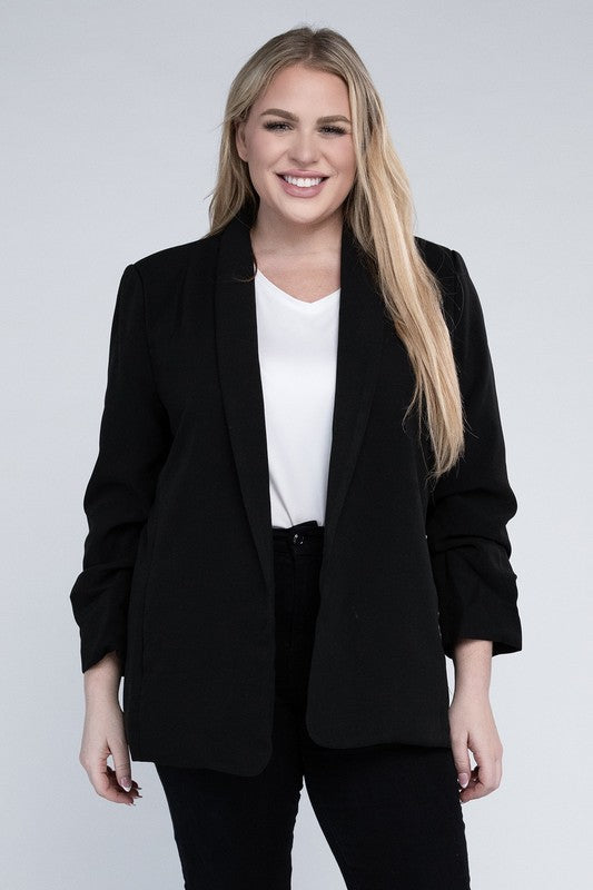 Plus Shawl Lapel Blazer