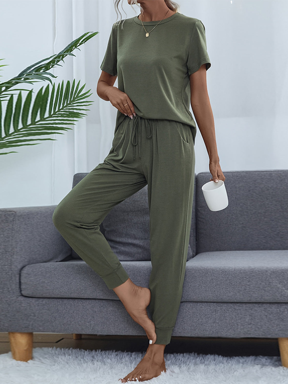 Take a load off Short Sleeve Top and Pants Set