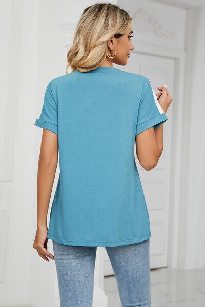 V-Neck Short Sleeve T-Shirt