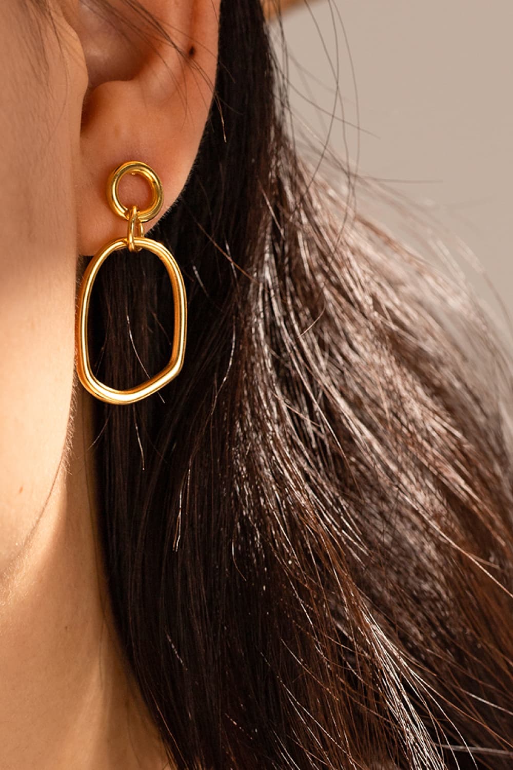 18K Gold-Plated Dangle Earrings