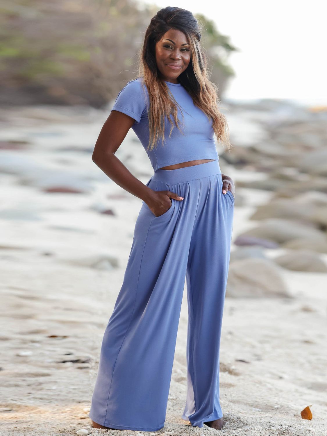 The Casey Tee and Wide Leg Pants Set