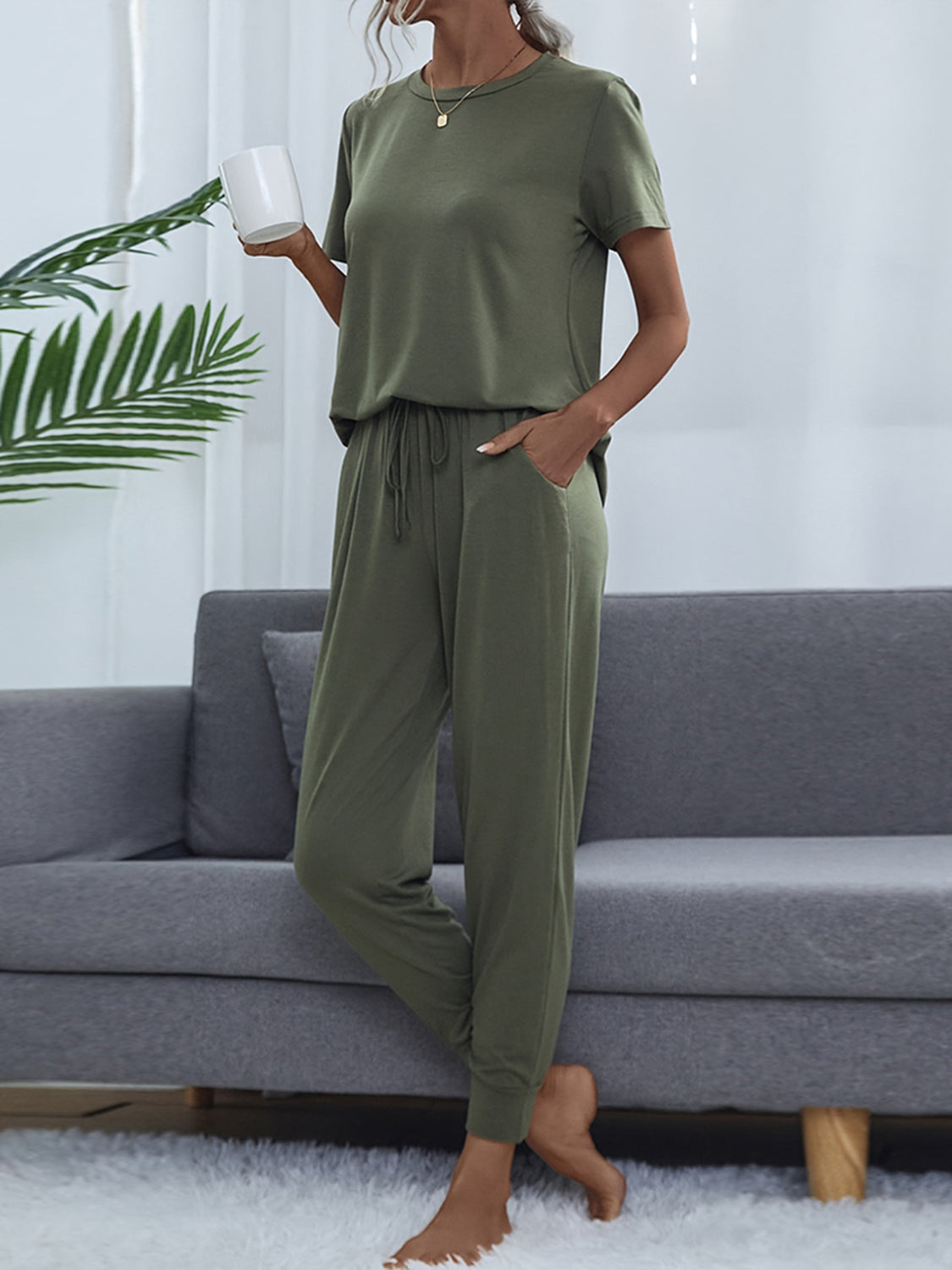 Take a load off Short Sleeve Top and Pants Set