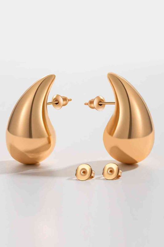 Gold Water Drop Earrings