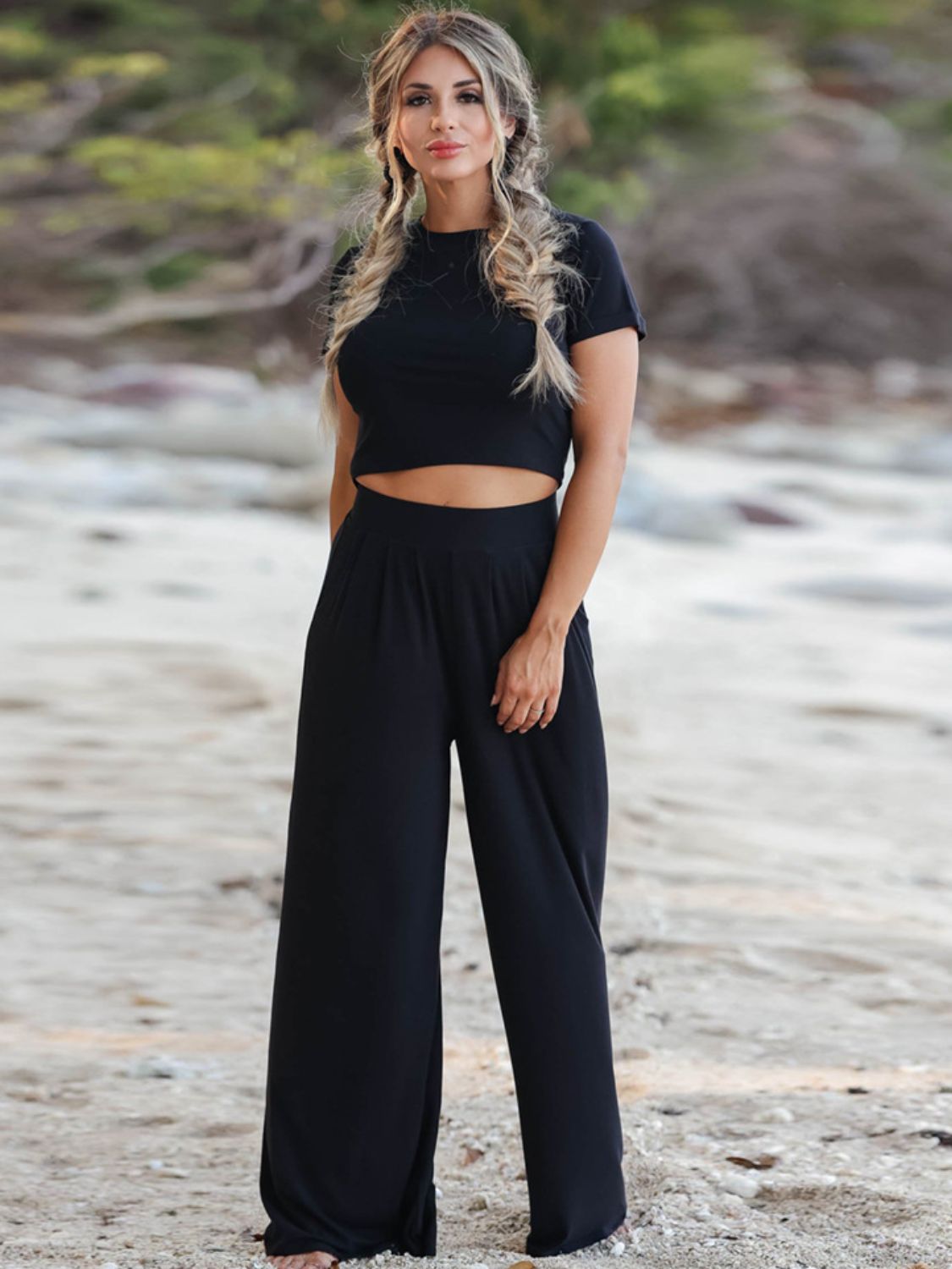 The Casey Tee and Wide Leg Pants Set