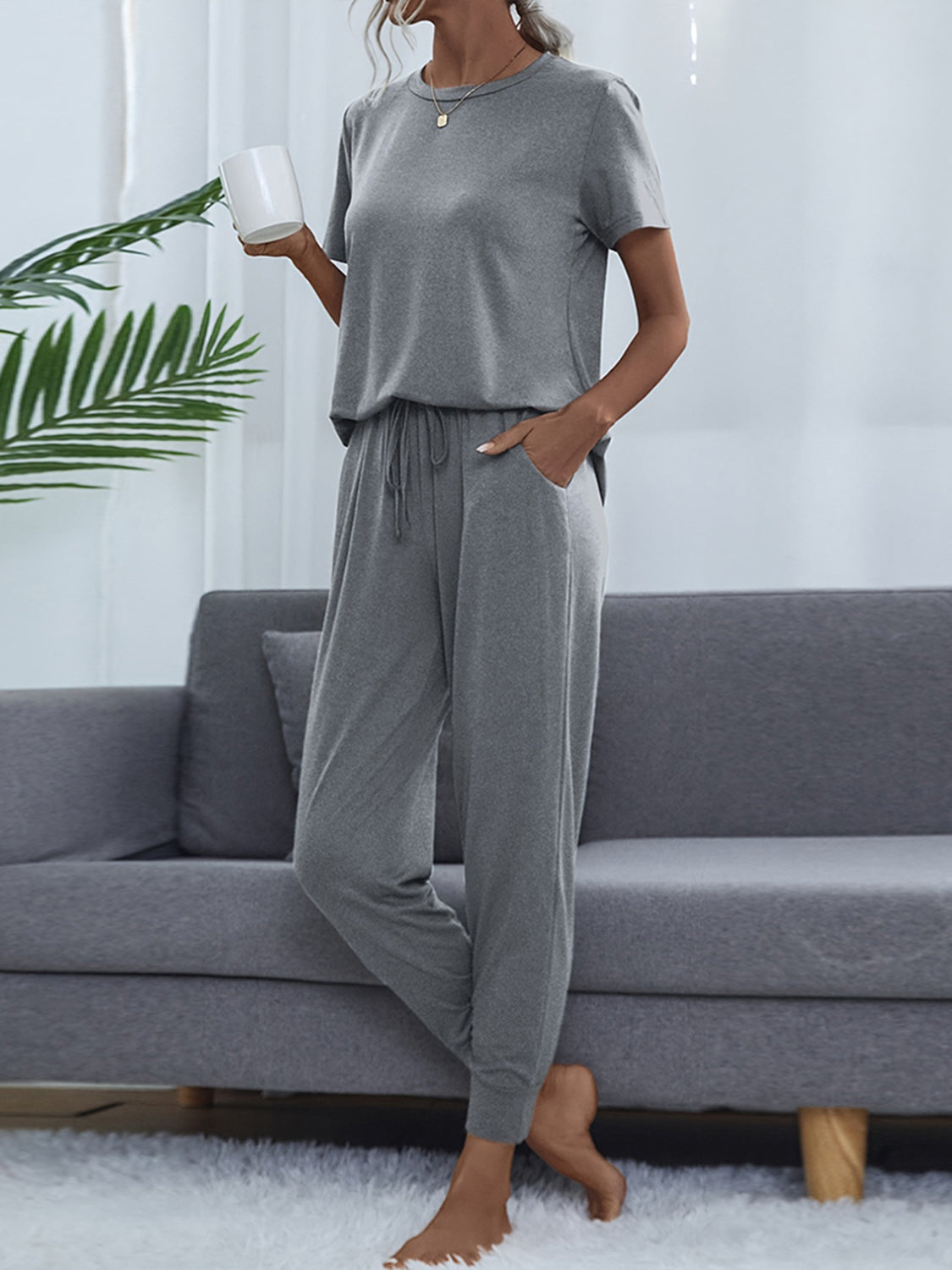 Take a load off Short Sleeve Top and Pants Set